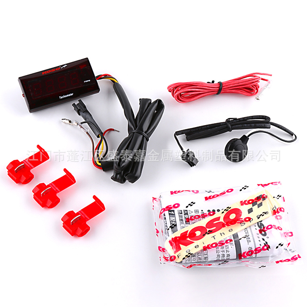 Xe máy nói chung KOSO Trận chiến mới BWS Thunder G5 Sửa đổi GTR Máy đo tốc độ siêu mỏng Màu đỏ / Blu-ray mặt đồng hồ xe wave rsx