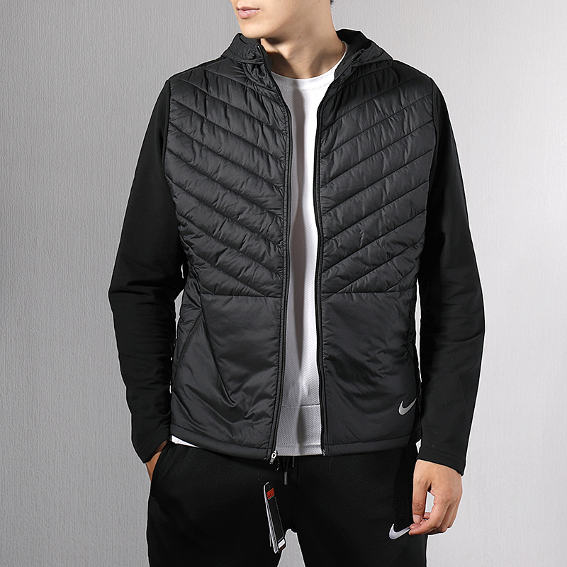 Áo khoác nIKE Nike nam 2018 mới chống gió ấm áp phù hợp với áo khoác cotton xuống áo khoác AH0545-010 - Quần áo độn bông thể thao áo phao nam mũ lông
