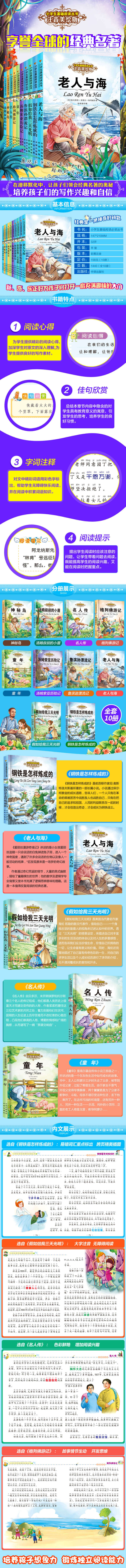 小麋人 全套10冊小學生bi讀課外閱讀書籍注音版老人與海童年鋼鐵是怎樣煉成的老師推薦一二三年級課外書帶拼音的兒童寶寶暢銷書8 12經典書目c6m3 Yahoo奇摩拍賣
