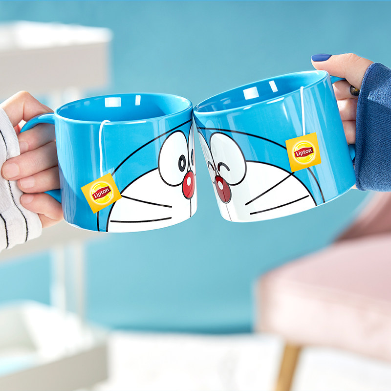 Lipton 立顿 哆啦A梦联名 奶茶缤纷装 40包 天猫优惠券折后￥39.9包邮（￥60.9-21）赠哆啦A梦马克杯