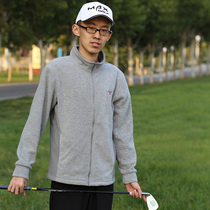 Foreign trade day single male spring and autumn fleece tour stage Golf warm coat jacket sports long sleeve T-shirt