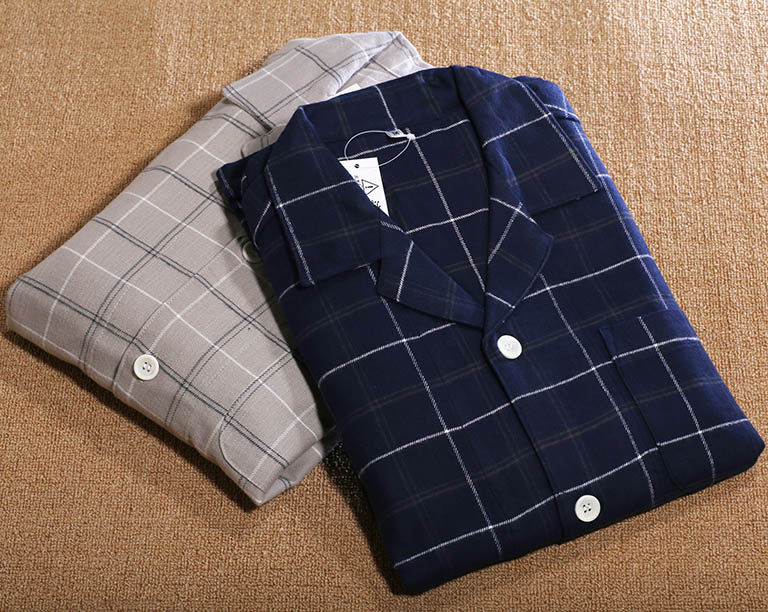 Foreign Trade Day Single Men's All Pure Cotton Spring and Autumn Clothing Home Clothing Pajamas Pants Cover Group Long Sleeve Comfort Fabric