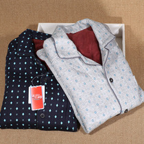 Foreign trade day single male Winter plus velvet air layer thickened warm pajamas pajamas home clothing jacket pants can be equipped with suit