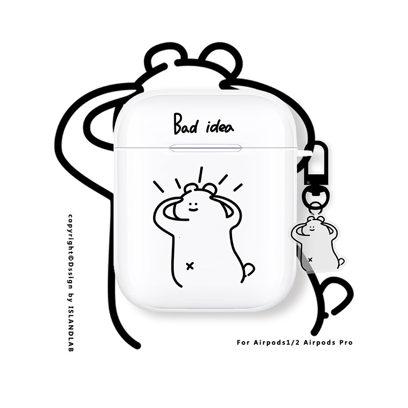 ins creative simplicity suitable for AirPods1 2nd generation pro protective shell three generations Apple bluetooth headset sleeve transparent protective shell