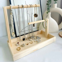 Pure solid wood jewelry rack storage box bracelet desktop display rack simple Nordic style watch bracelet bracelet bracelet