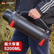  German thermos bottle outdoor stainless steel portable car travel super large capacity car mens home thermos bottle 5L