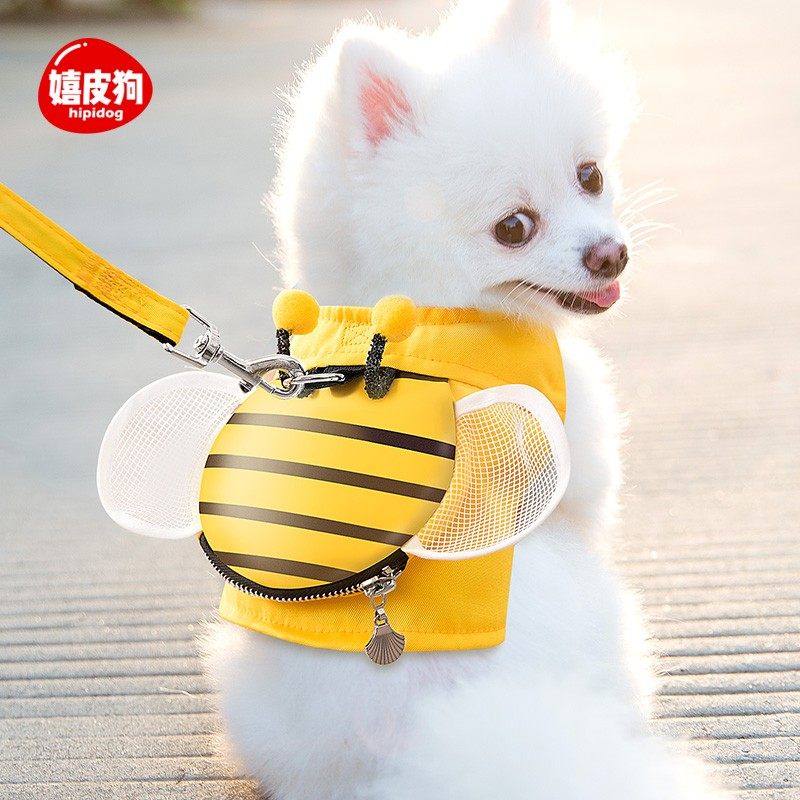 Dog traction rope vest style walking dog rope dog neckline Teddy teddy Bears small and medium dog kitty Kitty Pet Supplies
