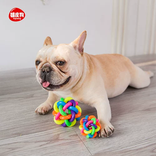 Резиновая баскетбольная футбольная игрушка для тренировок, домашний питомец, издает звуки