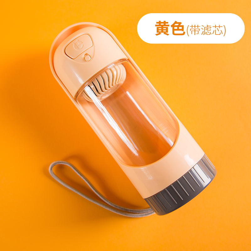 Sunset Gold FilterDog go out kettle Water drinker portable Water cup walk a dog Water dispenser Accompanying feed Water bottle Pets outdoors articles