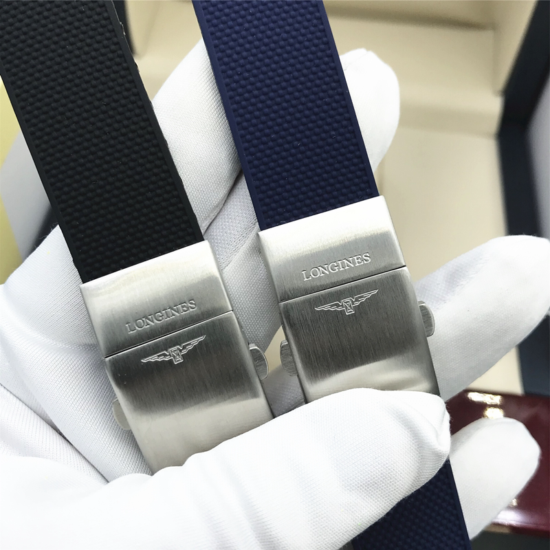 Longines Conquest Watch Strap Rubber Original L3.841.4 781 44 Pioneer Zulu Five Star Admiral 22mm