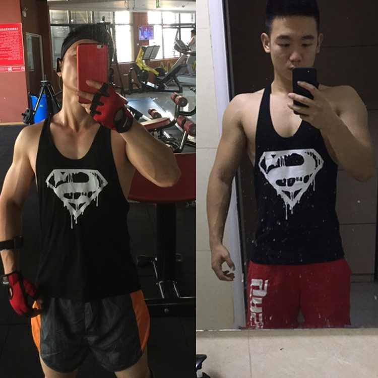 thể dục lỏng cơ bắp kiểu nam vest từ sling vận động bodybuilding đào tạo vest mẫu mồ hôi hấp thụ châu Âu và xu hướng Mỹ