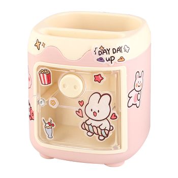 Piggy pen holder cute storage artifact pen holder