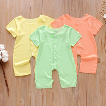 Baby one-piece clothing opening up for spring and autumn with male baby newborn khab climbing clothes bag fart summer baby girl ultra cute pyjamas