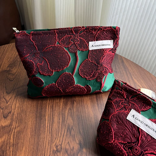 Ретро трехмерная ткань, портативная косметичка, сумка-органайзер для ухода за кожей, бумажник, гигиеническая прокладка, вкладыш