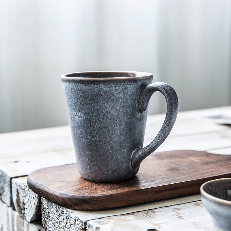 Lototo creative ceramic keller of coffee cup cup ultimately responds a cup of household glass cup of milk for breakfast cup restoring ancient ways