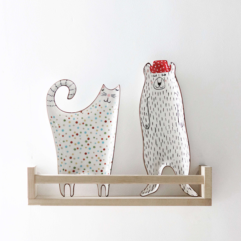 Lototo Japanese ceramics express animal disc children plate household jobs children bowl of vegetable salad sauce dish