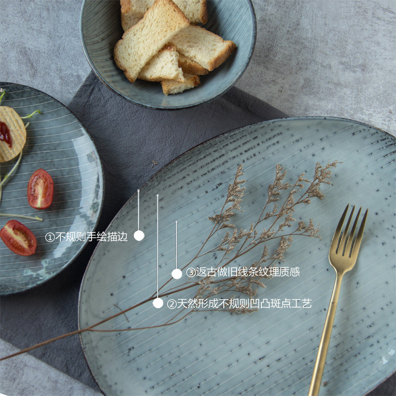 Lototo move contracted couples Japanese European household ceramic dishes dishes chopsticks tableware suit two people eat