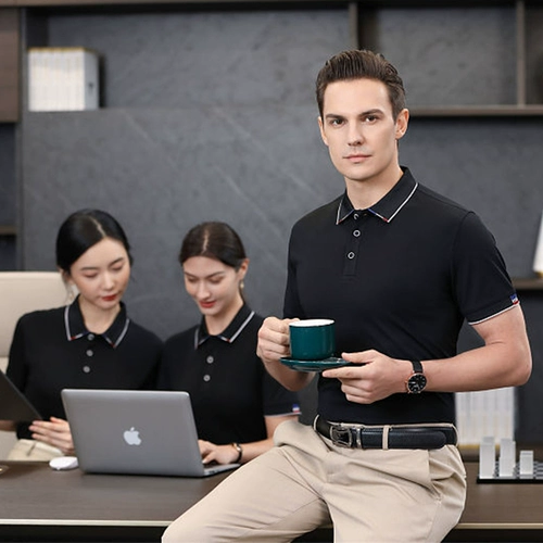 Шелковая футболка polo для работы, делается под заказ, короткий рукав, с печатью вашего логотипа