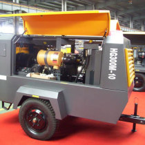Manufacturer Direct Marketing Red Five Ring Medium Diesel Mobile Screw Air compressor HG300M-10 Yuchai 8 5 Cube
