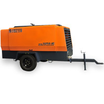 Manufacturer direct selling red five-ring medium diesel mobile screw air compressor HG750-16C