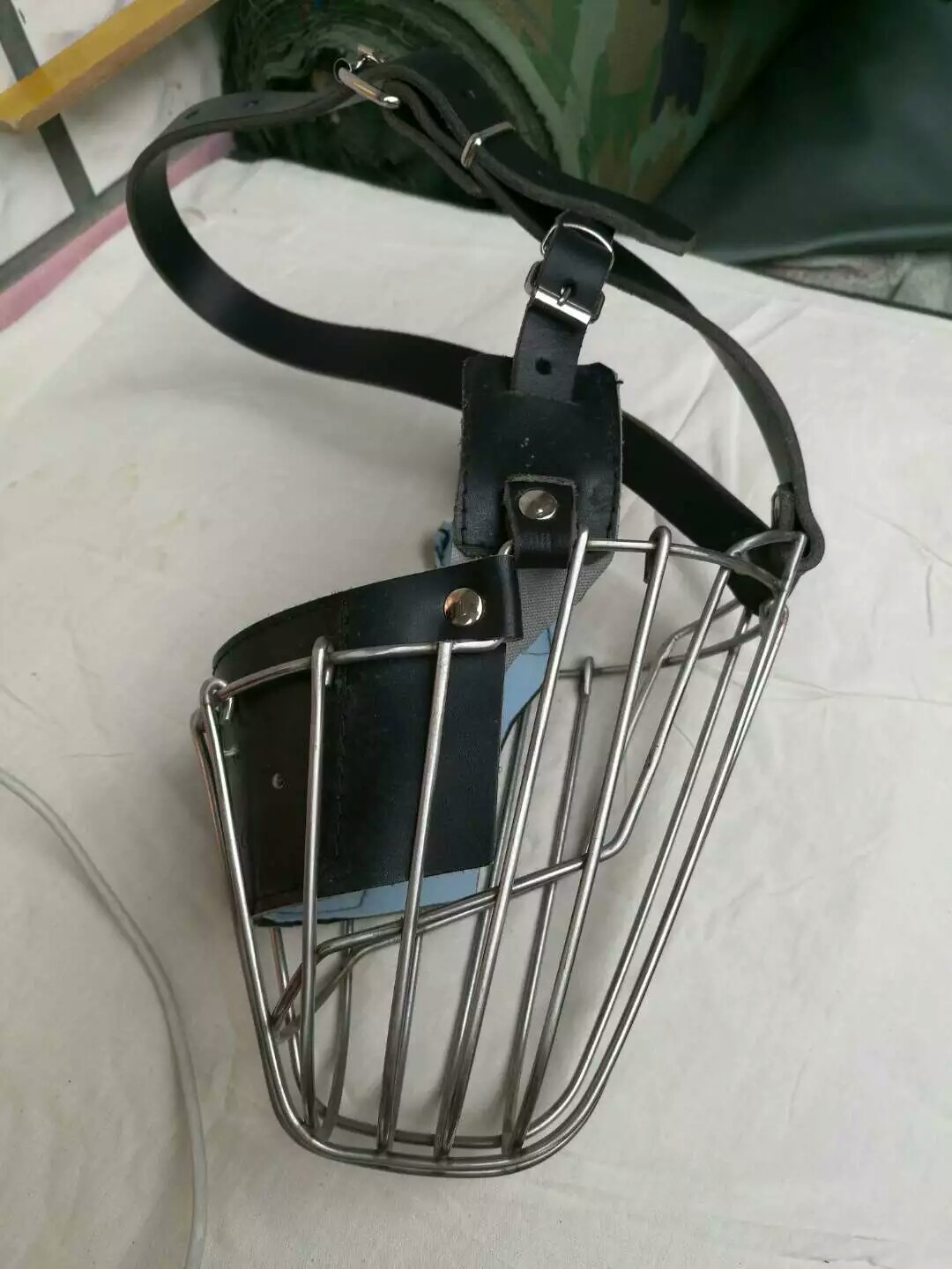 Dog mouth cover De Pasture Cage Dog Mask Coal stainless steel mouth cover De Shepherd Horse Sheet Training dog supplies