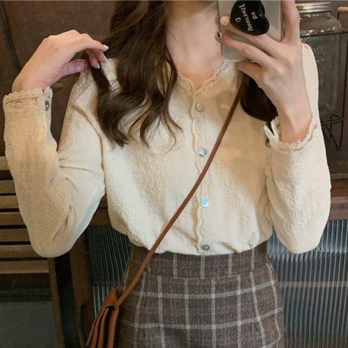 Весенняя сексуальная рубашка, осенний короткий лонгслив, коллекция 2023