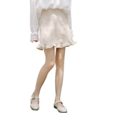 Абрикосовая цветная юбка, зимний шерстяной сексуальный свитер, с акцентом на бедрах, осенняя, 2020 года, А-силуэт