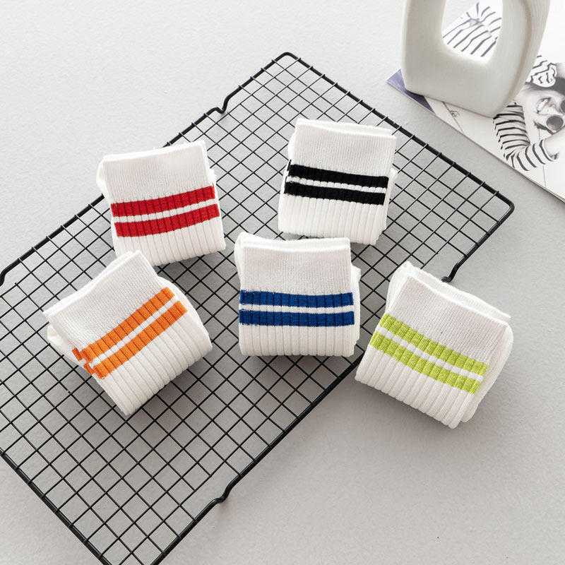 (3 double-fit) ins minimalist mid-cylinder double bar sports casual harbor style