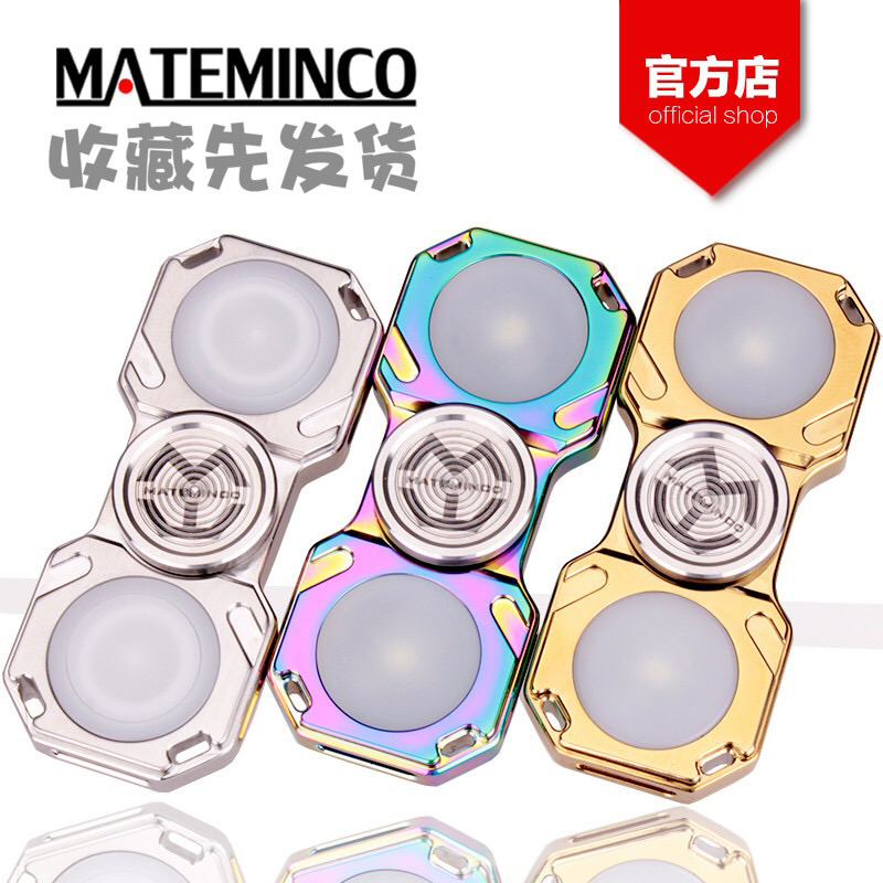 Flame fingertip gyro luminous stainless steel edc gyro fingertip spiral decompression toy MATEMINCO