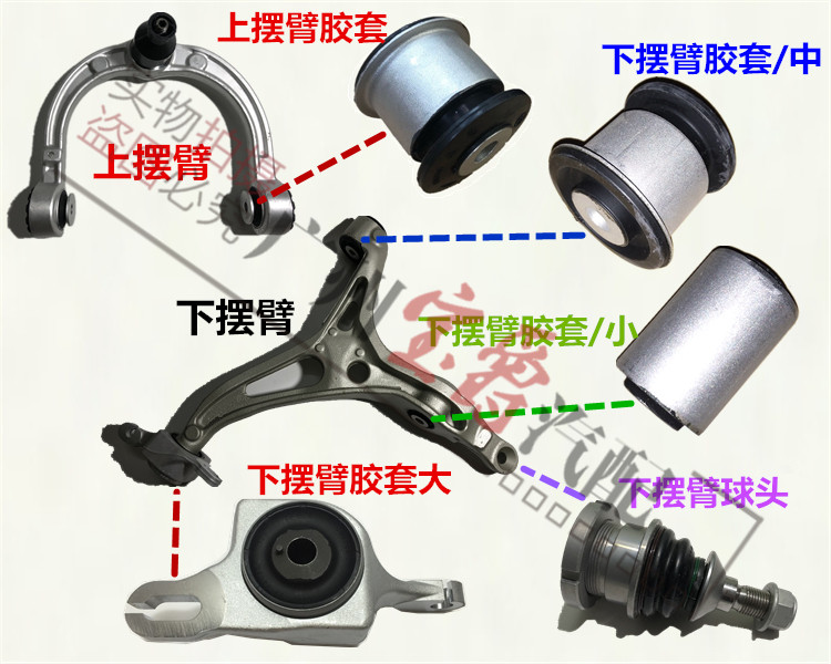 Suitable for Mercedes-Benz W164 upper GL350 lower GL450 swing arm GL550 suspension GL320 arm ball head rubber bushing