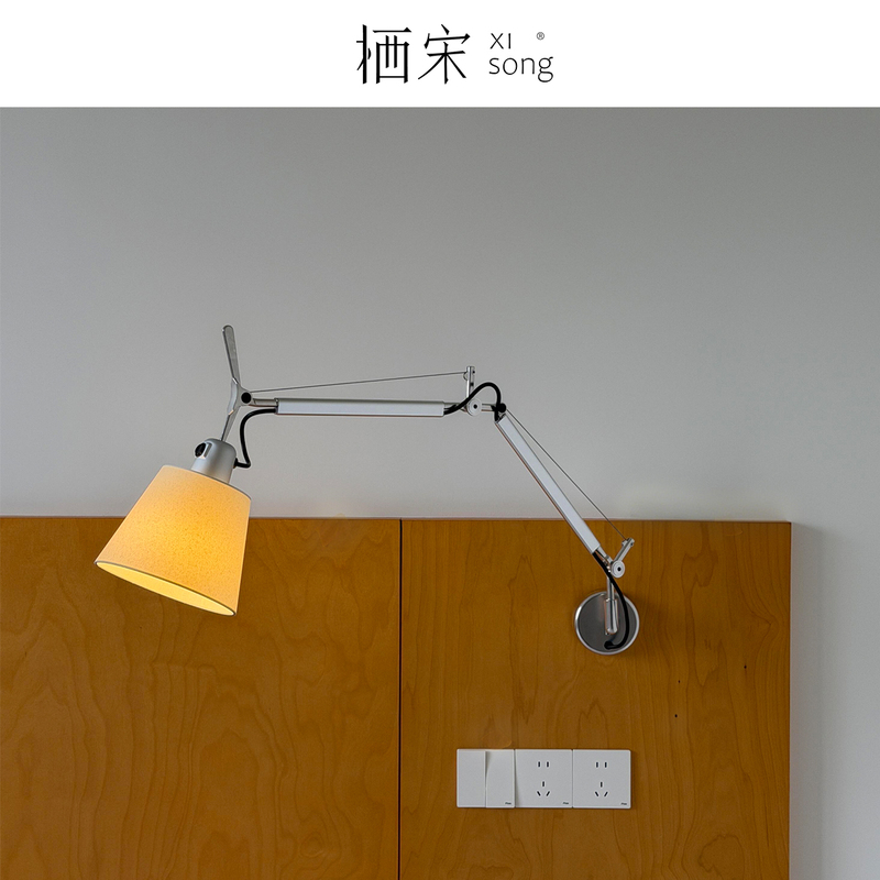 Tolomeo Swing Arm Wall Lamp Designer Model No-Wiring Mid-Century Alto Style Study Bedroom Bedside Reading Lamp Tolomeo Swing Arm Wall Lamp Designer Model No-Wiring Mid-Century Alto Style Study Bedroom Bedside Reading Lamp