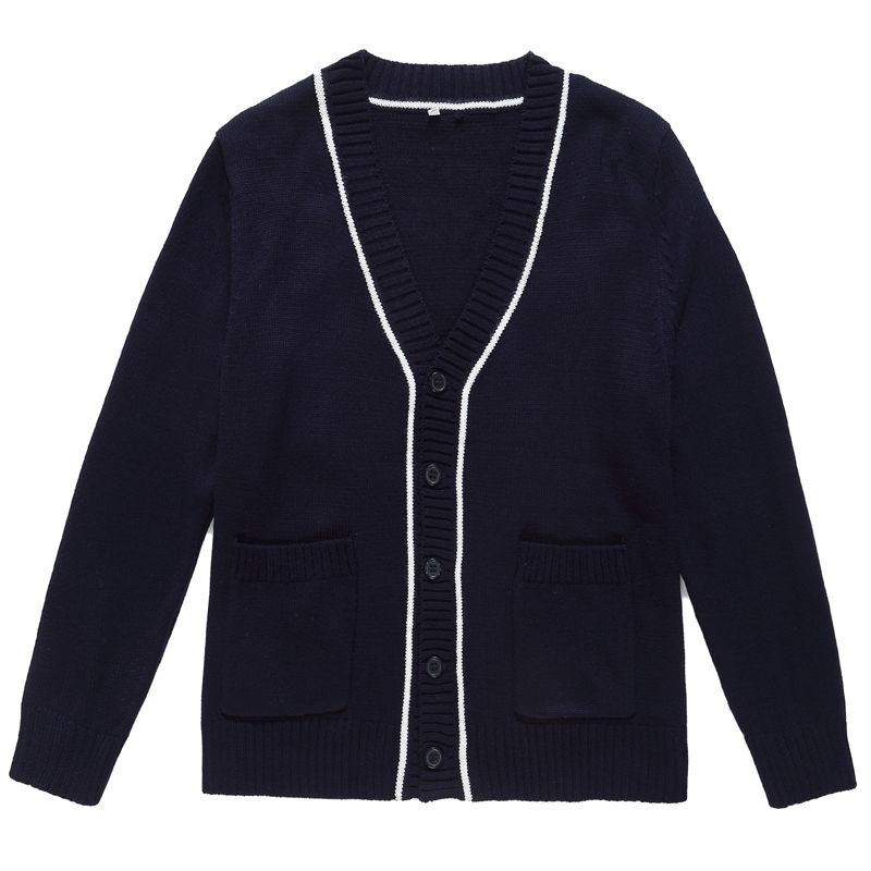 Y tá áo len áo khoác cardigan ẩn màu xanh cổ chữ V mùa thu / mùa đông Hàn Quốc phiên bản của cơ thể dày tá quần áo bệnh viện dệt kim quần áo dây