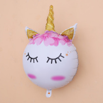 Childrens birthday party first year furnishments Pink Pony unicorn theme Series 36-inch ball balloon