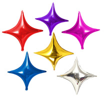 Wuyi school shopping Mall Hotel KTV decoration balloon No 10 four-pointed star aluminum film dress up decoration supplies