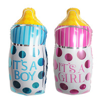 Big baby bottle aluminum balloon balloon childrens birthday 100-day banquet party arrangement holiday balloon decoration decoration supplies