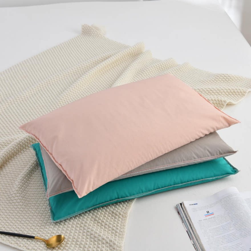 Pillow core single rice husk pillow children stereotyped neck pillow rice wheat husk high pillow 4060 adult hard pillow a pair of shots 2