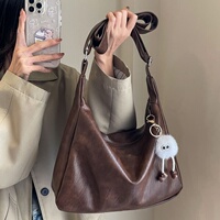 Simple large capacity bag for women 2025 new fashionable and versatile casual shoulder bag student commuter crossbody tote bag