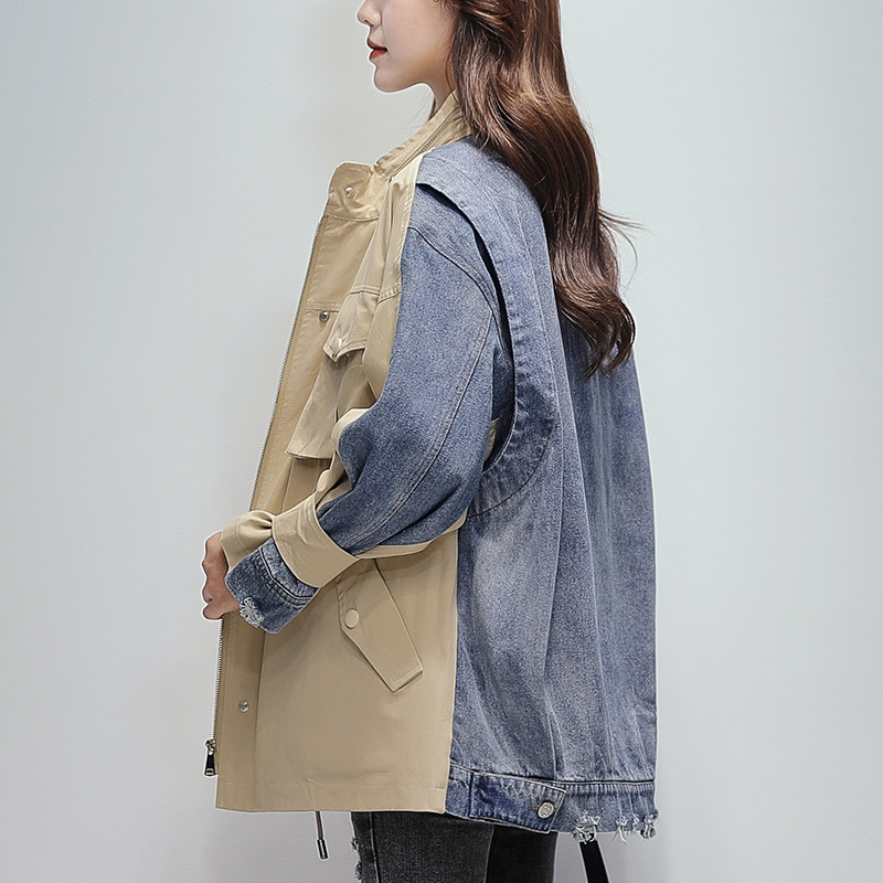 Windsuit Woman Short 2021 Fall new Korean version Loose Casual Work Clothes Spring Autumn Clothes Small Taller Coats