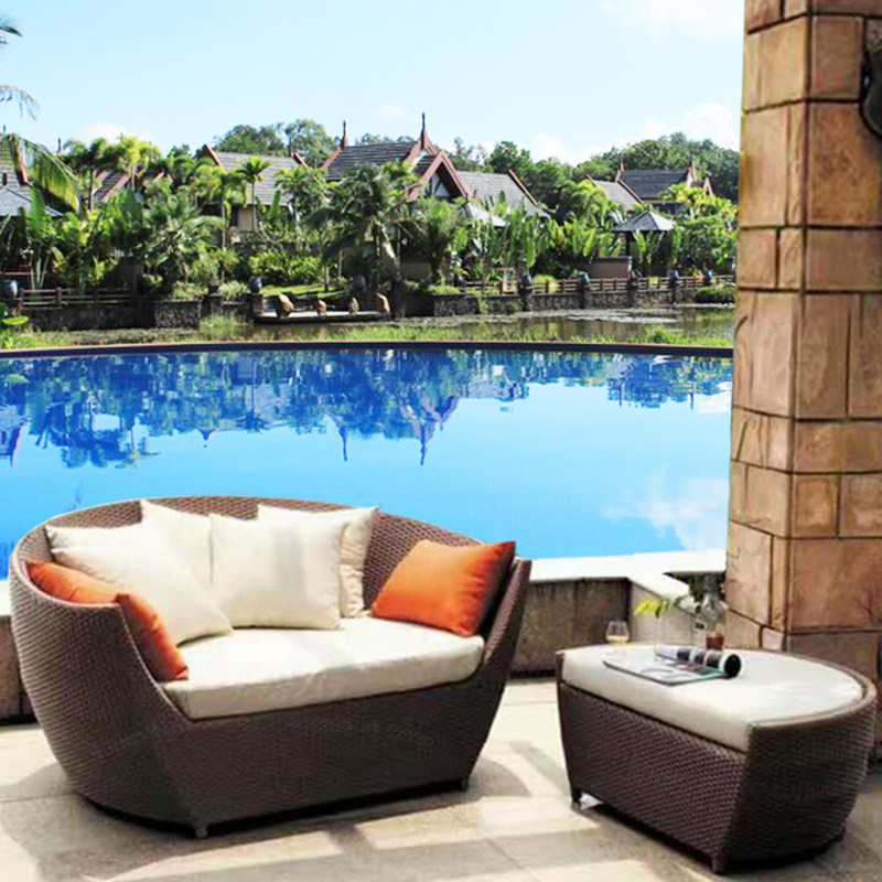 Balcony Sloth in Lying Bed Outdoor Patio Casual Sunny Beds Living-room Leisure Reclining Chair Vines sofas pedaling sofas