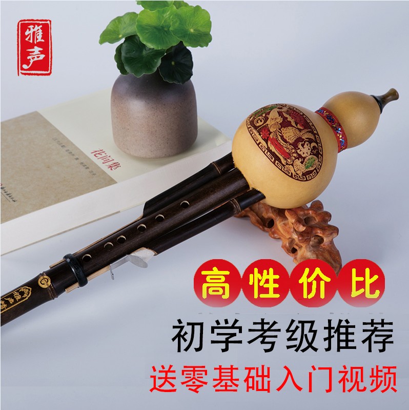Yunnan purple bamboo cucurbit flute c-drop b musical instrument beginner primary and secondary school students professional playing adult small D A g F