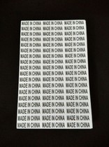  3600 stickers PLACE OF ORIGIN label paper 9*33MM MADE IN CHINA SELF-ADHESIVE