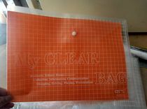  A4 button bag press buckle transparent kit document Gezi bag student paper file bag 20