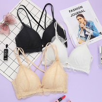 Lingerie women without steel ring gathering small breasts thin lace Girl collection sexy cross shoulder strap beautiful back bra