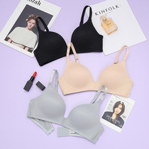No steel ring slim underwear suit female high school girl bra to gather small breasted sexy lace without scar bra