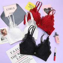 Lingerie Girl no steel ring to woo small breasts sexy lace anti-walking light student high school girl beauty back bra suit