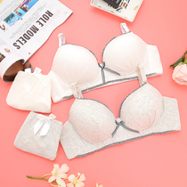 No steel rim bra underwear female students high school girls gather sexy small chest adjustment development period pure cotton bra