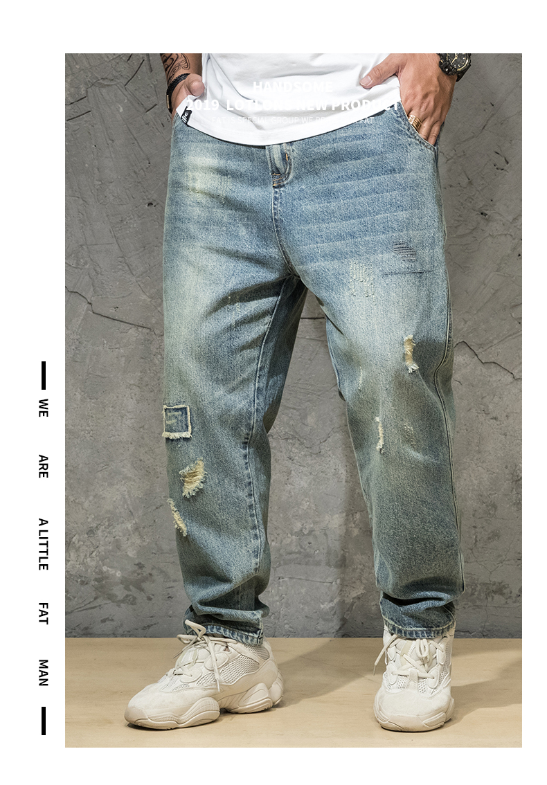 Le Rens quần béo nam cộng với phân bón để tăng độ co giãn giản dị của quần jean retro - Quần jean quần jean nam đẹp