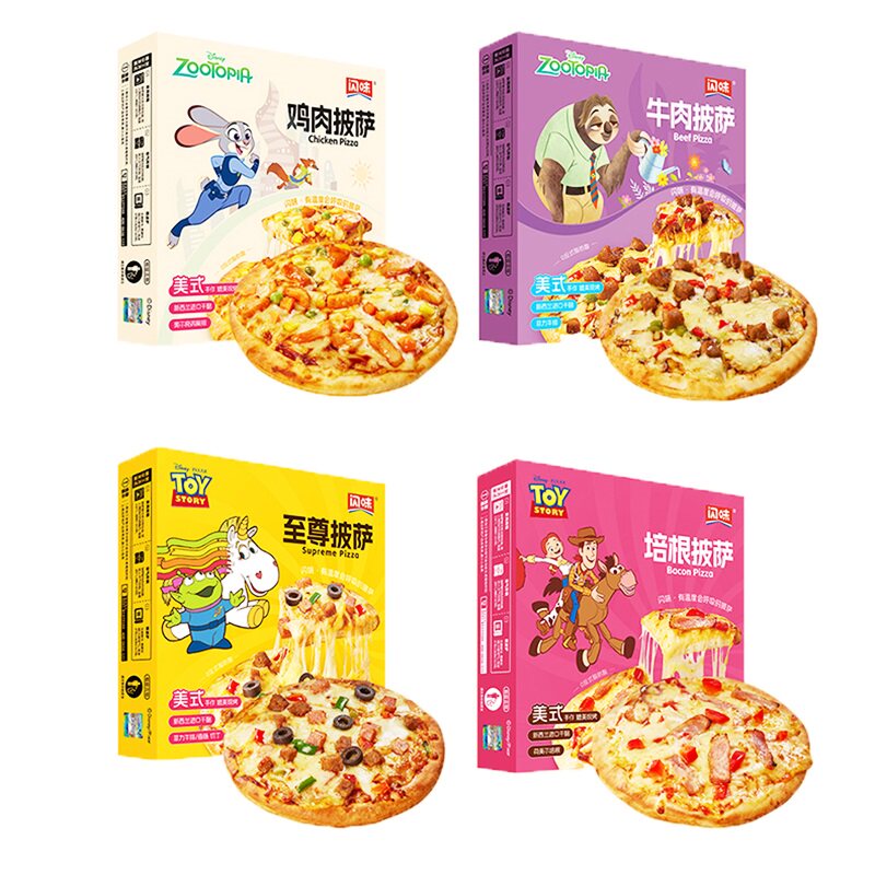 闪味披萨183g迪士尼系列加热即食家庭烘焙空气炸锅早餐半成品