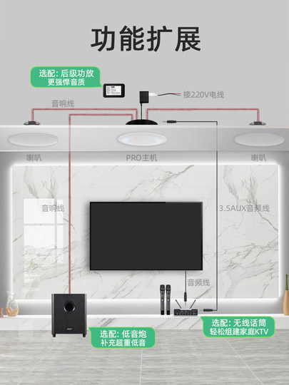 High-End Pro Ceiling Speaker with Built-In Bluetooth and Wifi, Supports Xiao Ai Voice Control for Smart Home Speakers