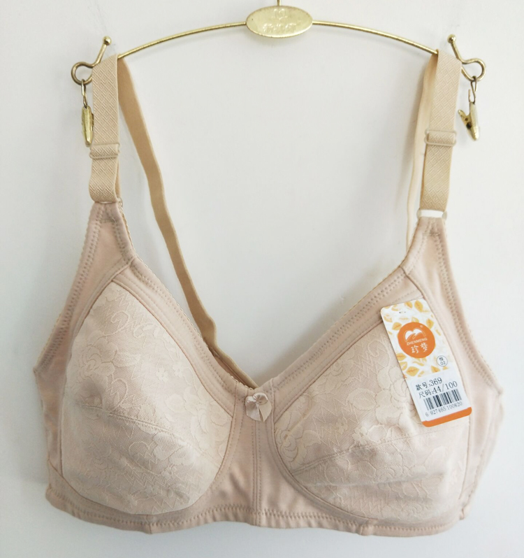 Áo lót cotton cho bé gái mùa hè XL phần mỏng tập hợp những người phụ nữ trung niên béo không có vòng thép thời trang nữ cao cấp